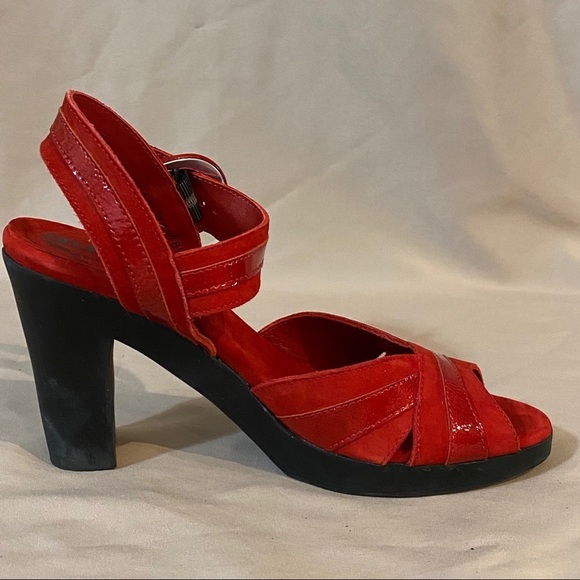 Arche Lylam Size 8 Red Heel Sandals - Picture 8 of 16